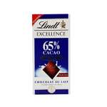 Lindt Excellence 65 Percent Cocoa Milk Chocolate Bar Imported